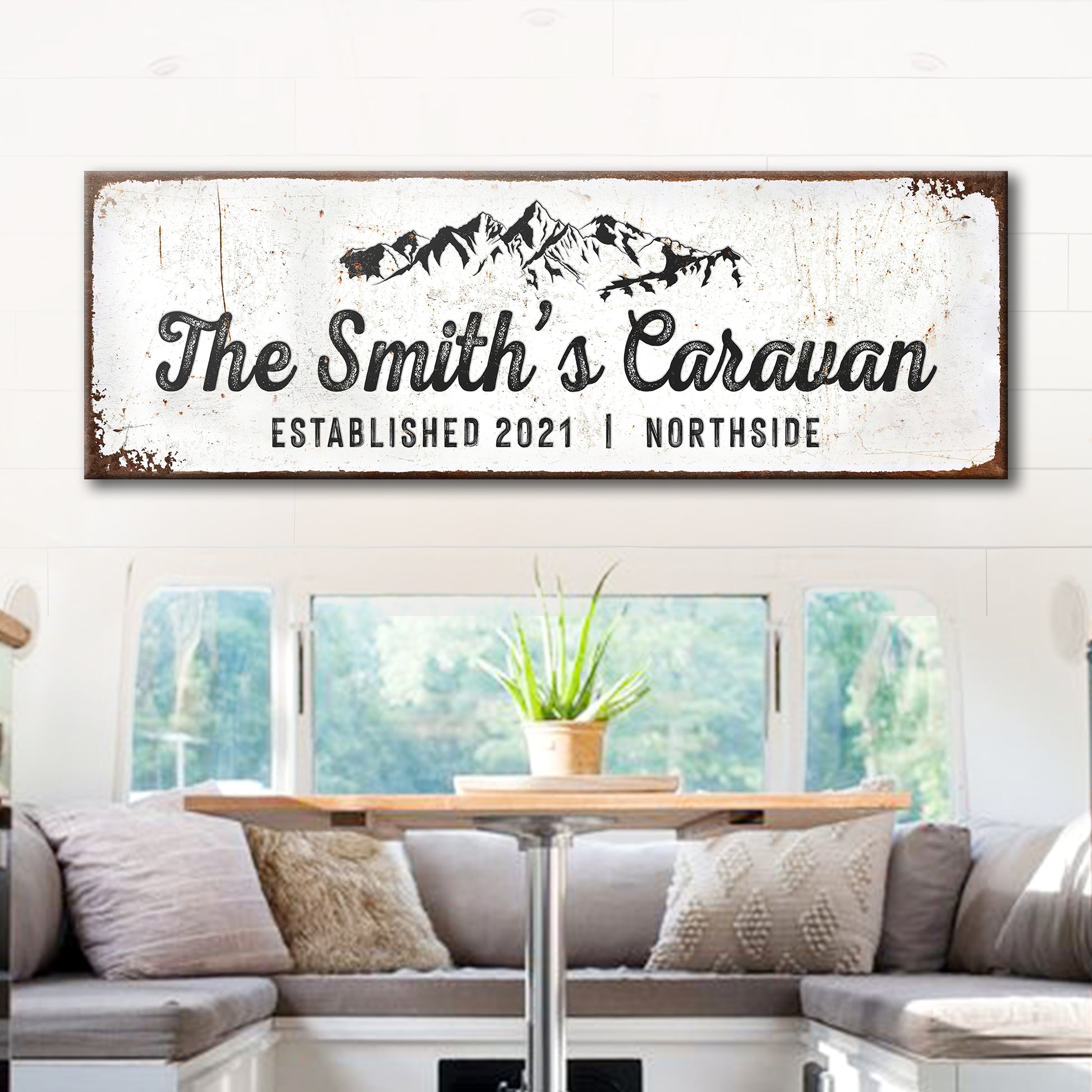 Caravan Sign | Customizable Canvas Style 1 - Image by Tailored Canvases