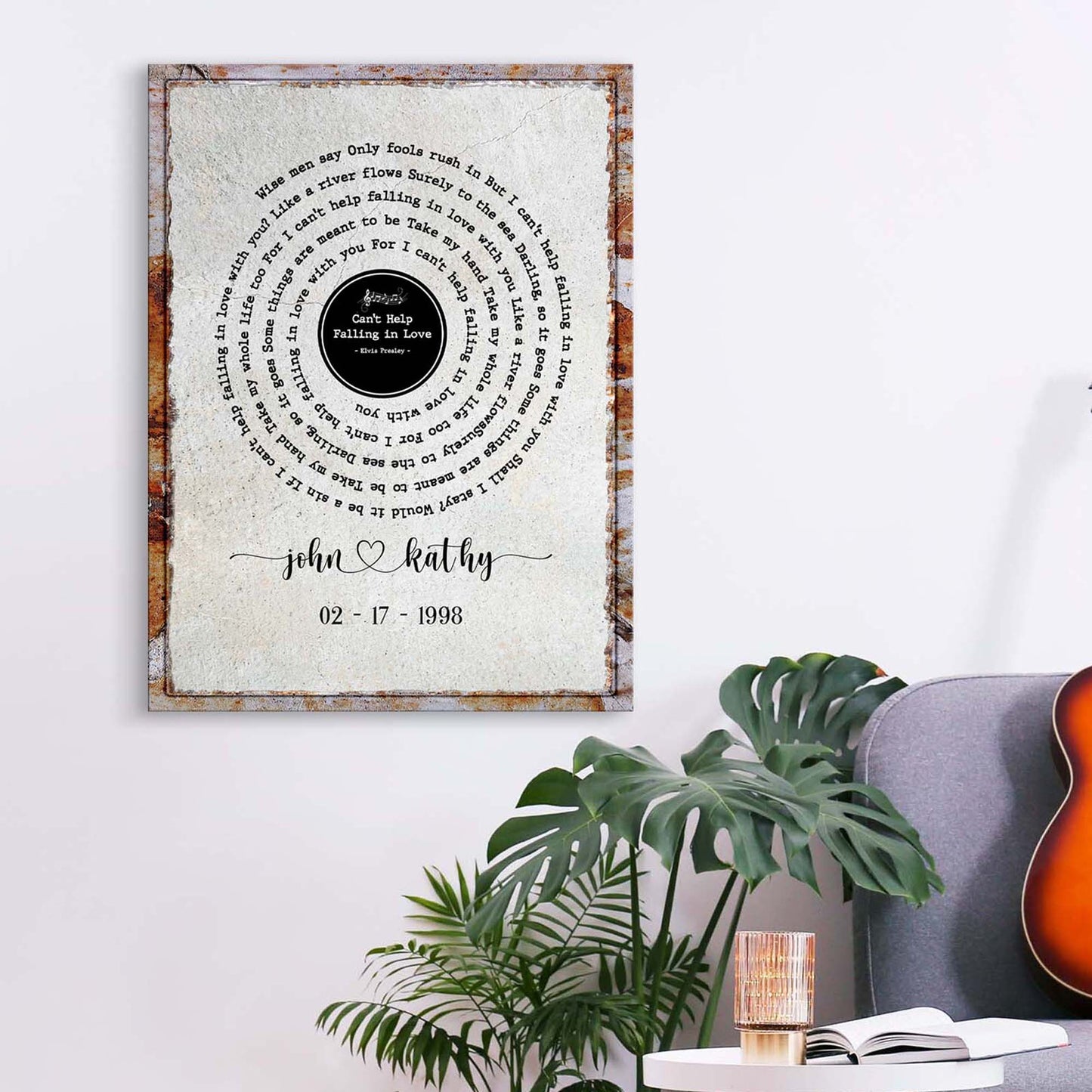 Song Lyrics Sign II Style 1 - Image by Tailored Canvases