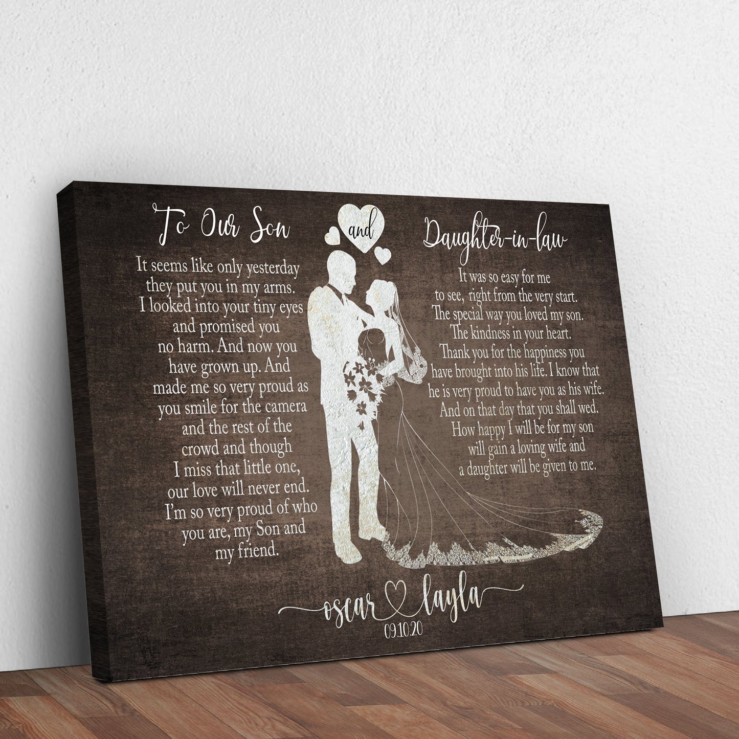 To My Son and Daughter in Law (Ready to hang) - Wall Art Image by Tailored Canvases