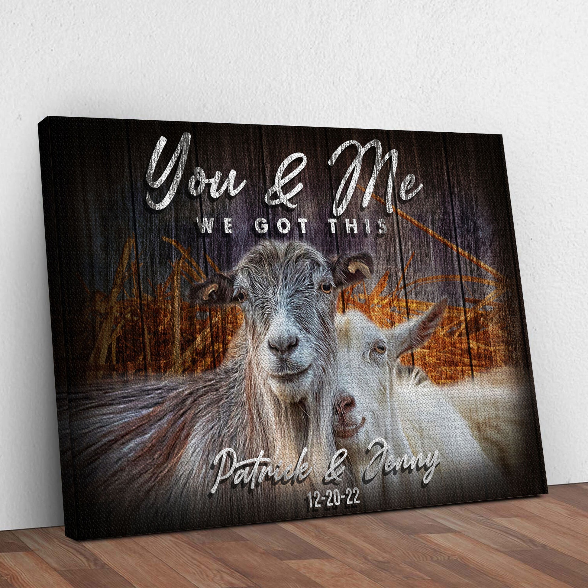 You And Me We Got This Goat Couple Sign Style 2 - Image by Tailored Canvases