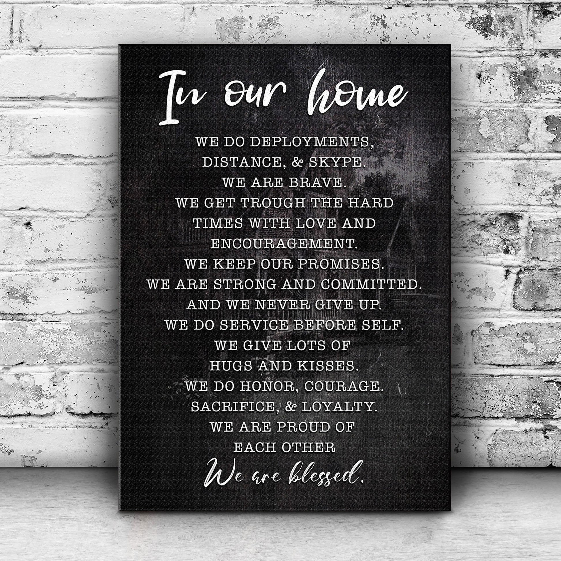 In Our Home We Are Blessed Sign II Style 1 - Image by Tailored Canvases