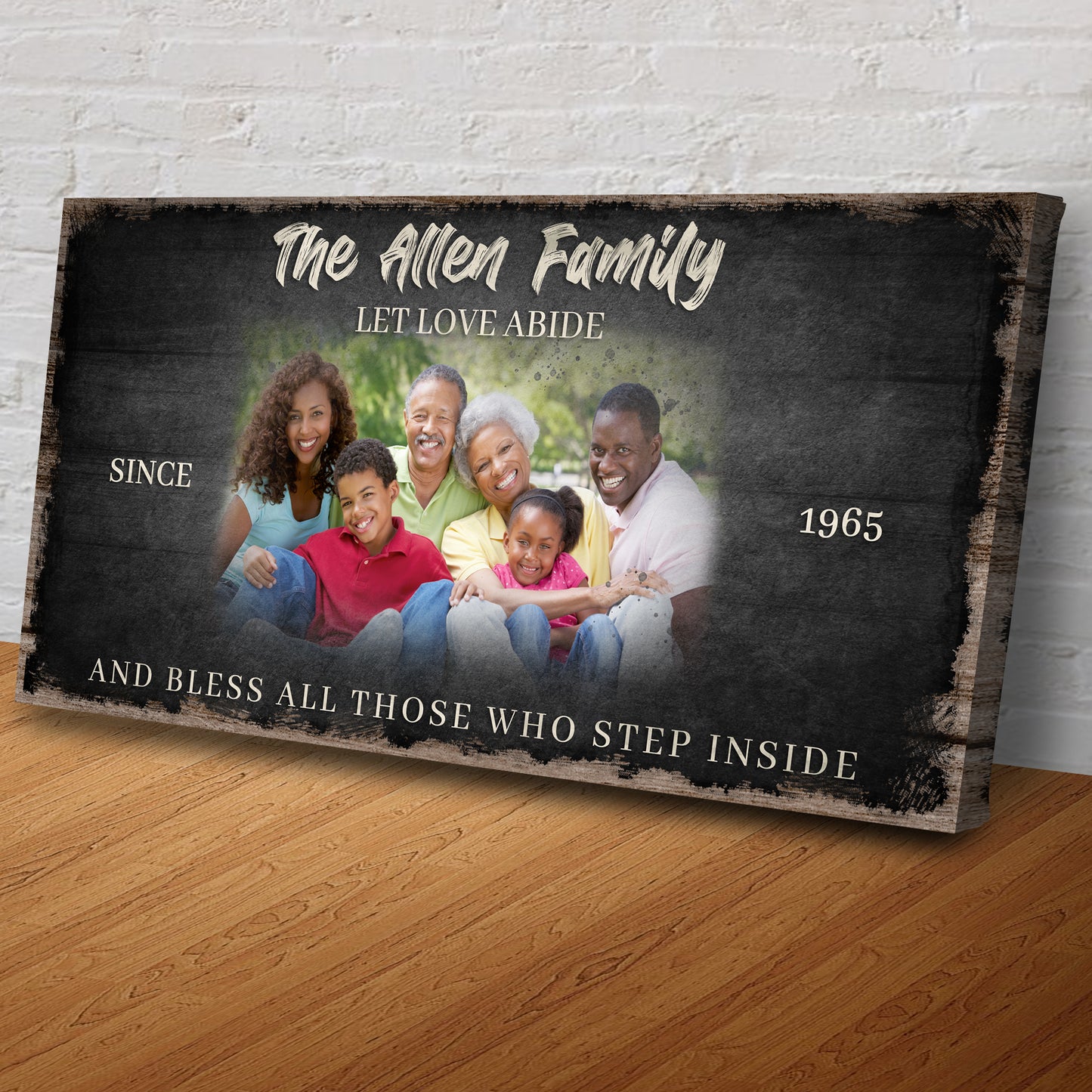 Let Love Abide And Bless All Those Who Step Inside Family Sign Style 1 - Image by Tailored Canvases