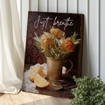 Just Breathe Sign VII Style 1 - Image by Tailored Canvases