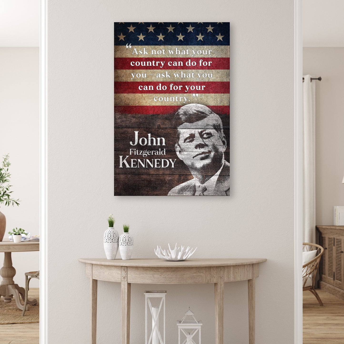 John F. Kennedy Inaugural Address Sign Style 1 - Image by Tailored Canvases