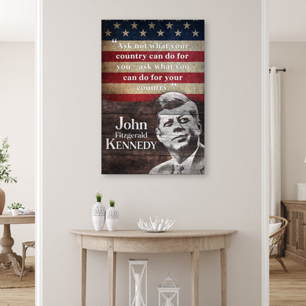 John F. Kennedy Inaugural Address Sign - Image by Tailored Canvases