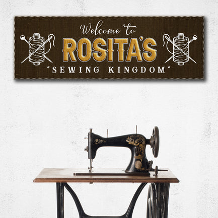 Sewing Kingdom Sign II - Image by Tailored Canvases