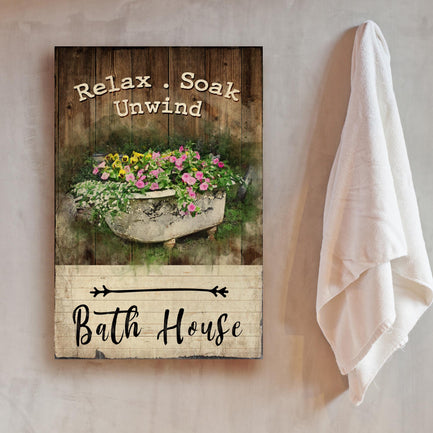 Relax Soak Unwind Sign VII  - Image by Tailored Canvases