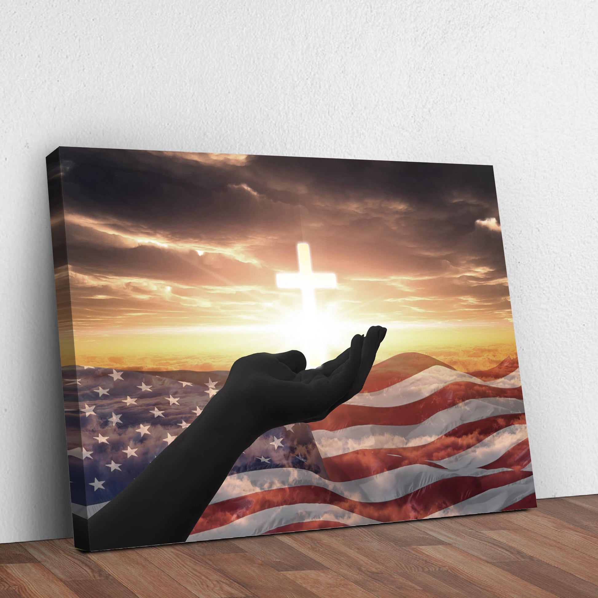 Faith In American Patriotism Canvas Wall Art Style 1 - Image by Tailored Canvases