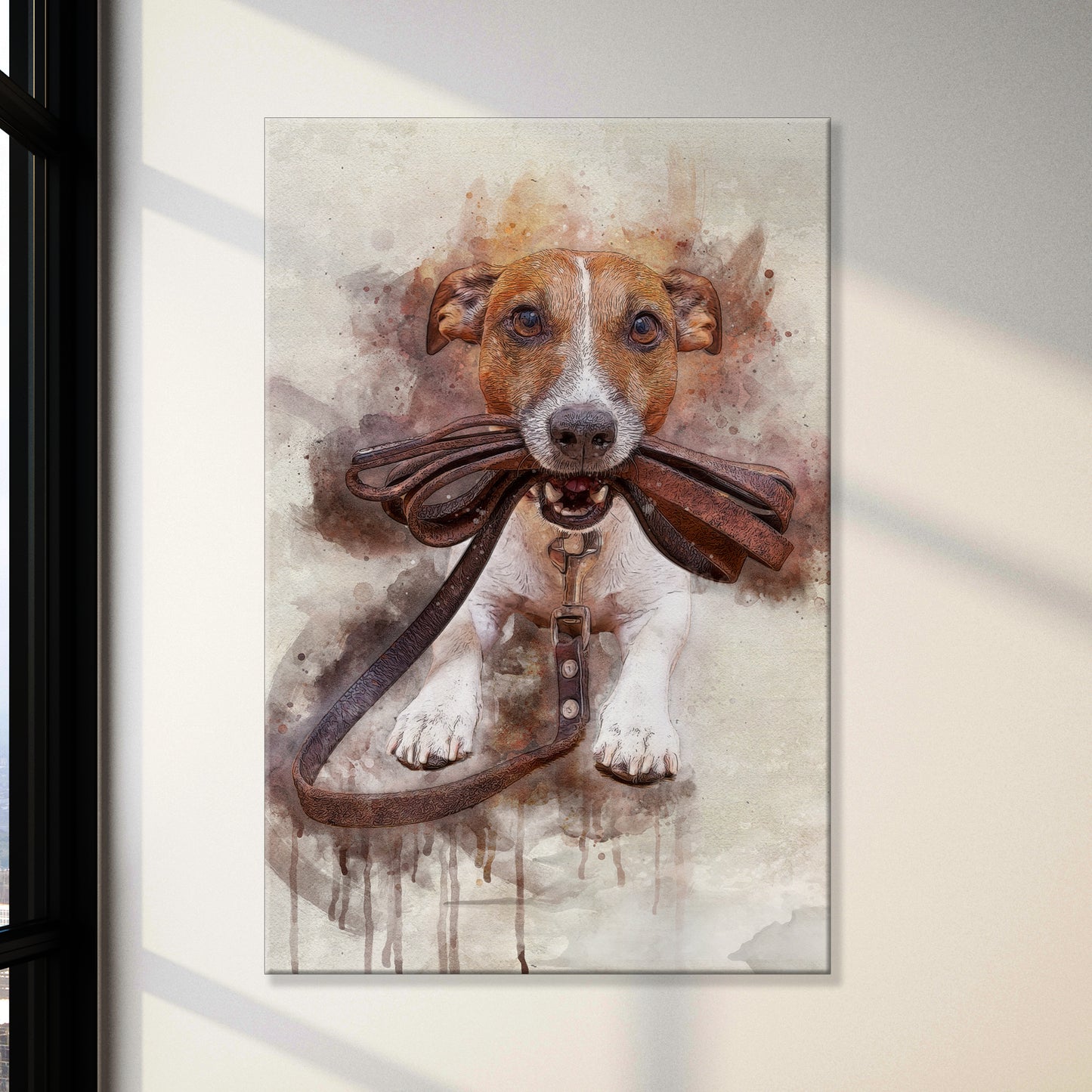 Pet Watercolor Portrait Sign III Style 1 - Image by Tailored Canvases