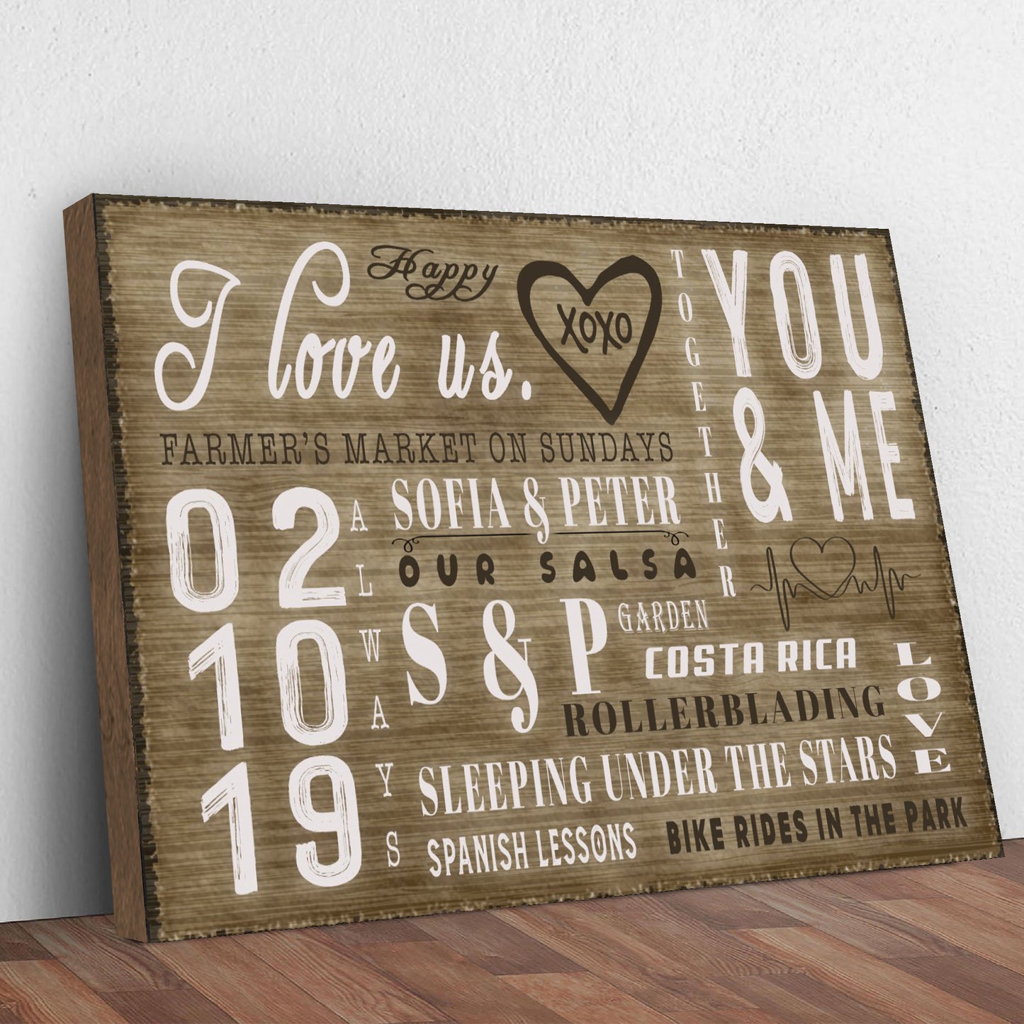Together You And Me I Love Us Sign Style 1 - Image by Tailored Canvases