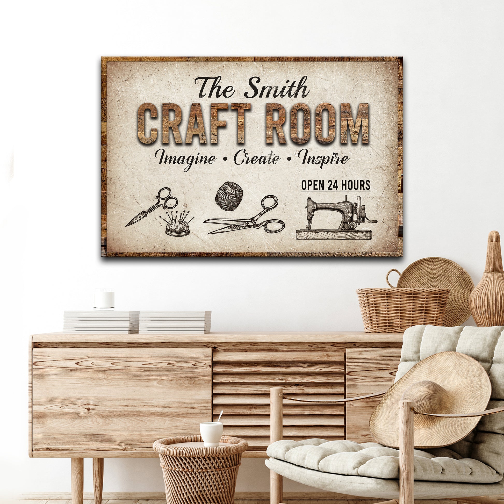 Craft Room Sign II Style 1 - Image by Tailored Canvases 