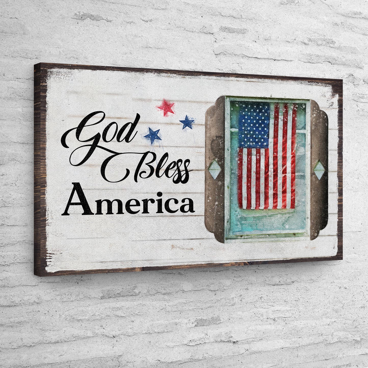 God Bless America Sign V Style 1 - Image by Tailored Canvases