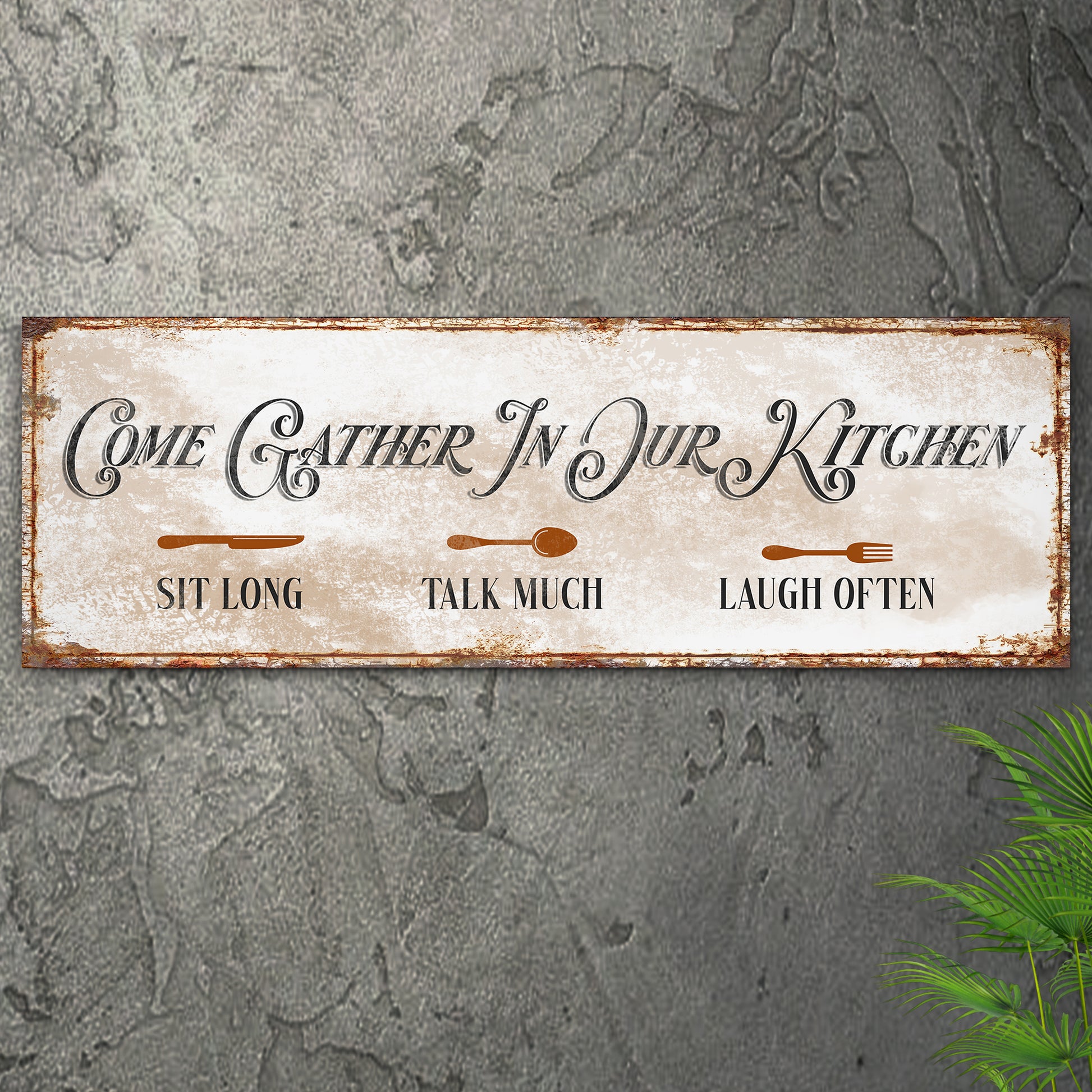 Come Gather In Our Kitchen Sign II Style 1 - Image by Tailored Canvases