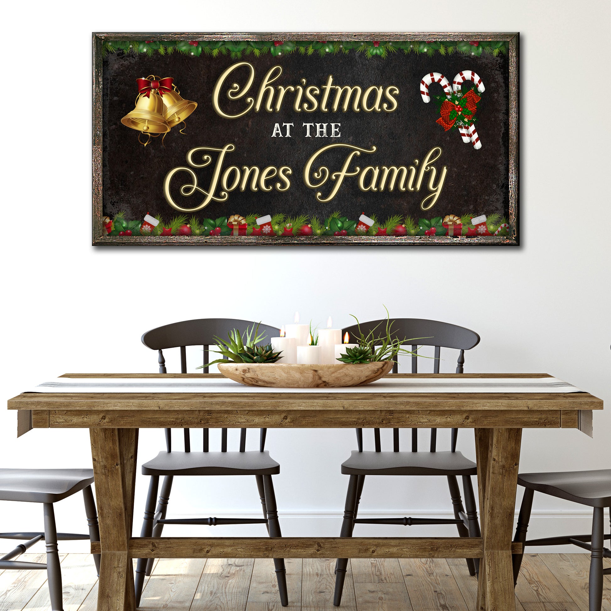 Christmas Family Sign II Style 1 - Image by Tailored Canvases