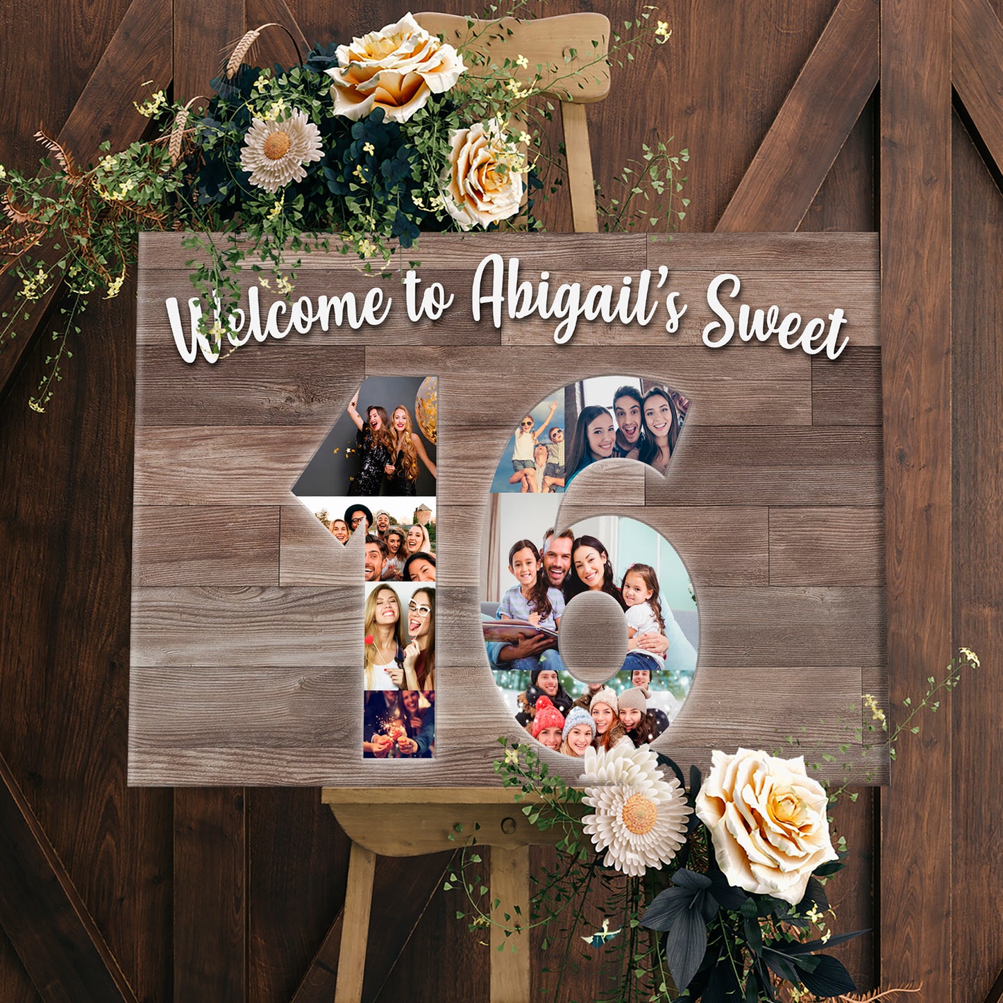 Sweet 16 Sign Style 1 - Image by Tailored Canvases