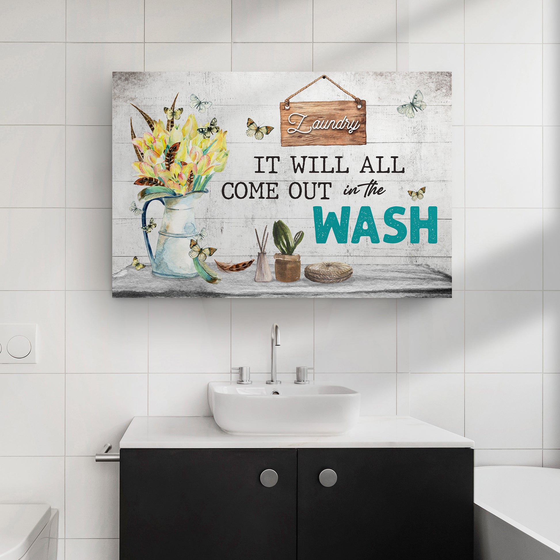 Family Laundry Sign  - Image by Tailored Canvases