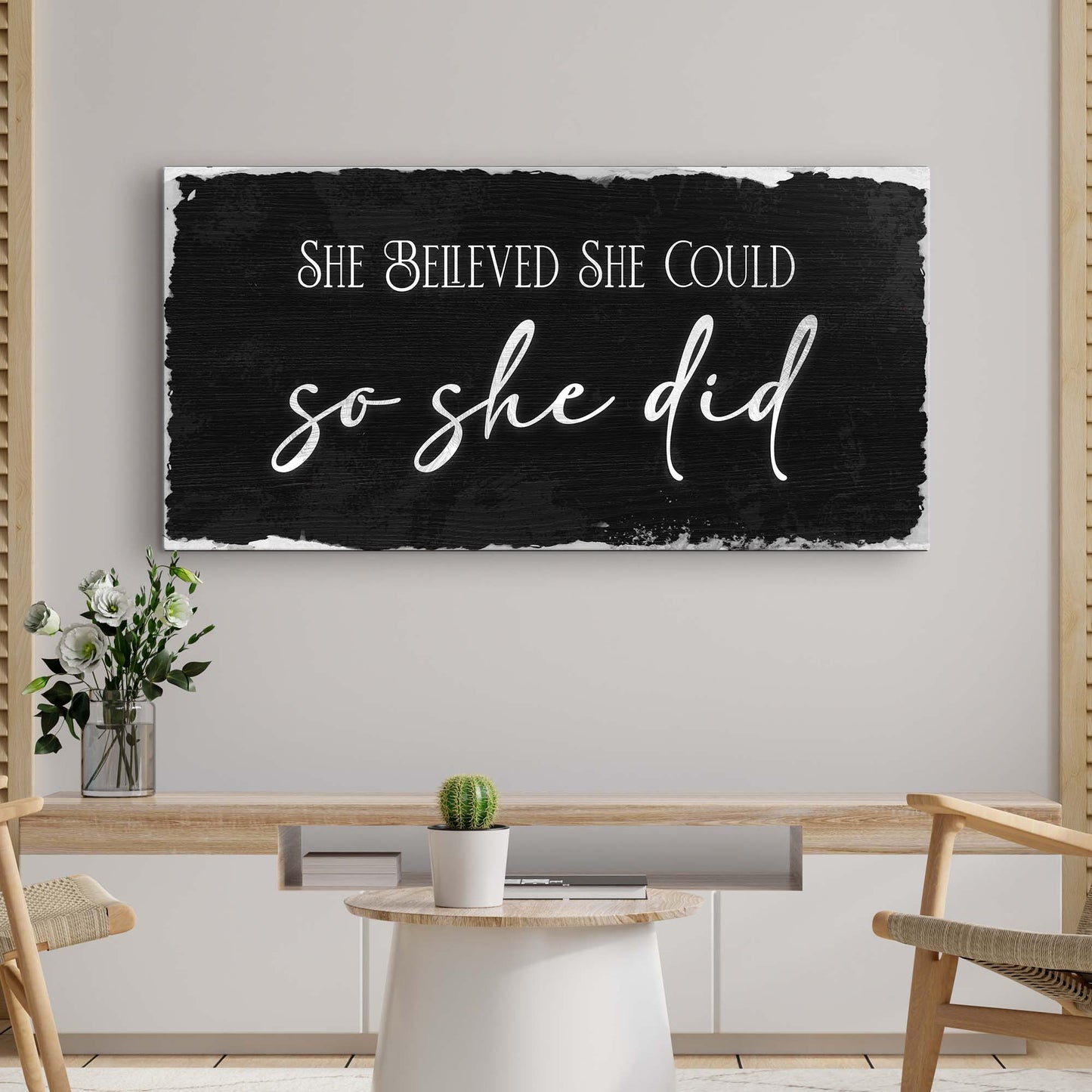 She Believed She Could So She Did Sign III - Image by Tailored Canvases