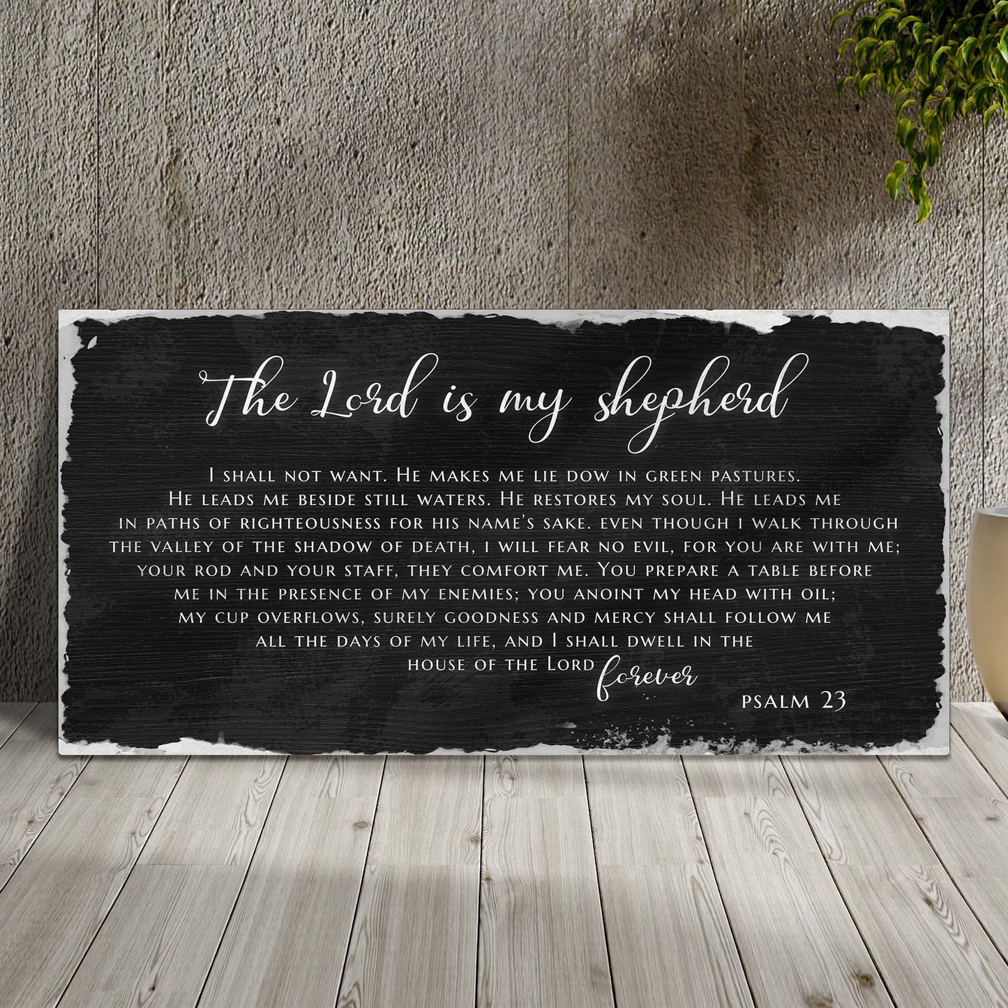 Psalm 23 - The Lord Is My Shepherd Sign IV Style 1 - Image by Tailored Canvases