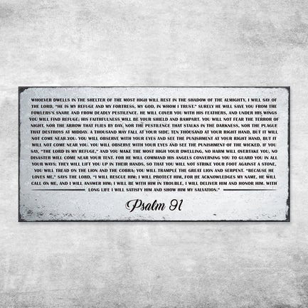 Psalm 91 - Whoever Dwells In The Shelter Of The Most High Sign IV - Image by Tailored Canvases