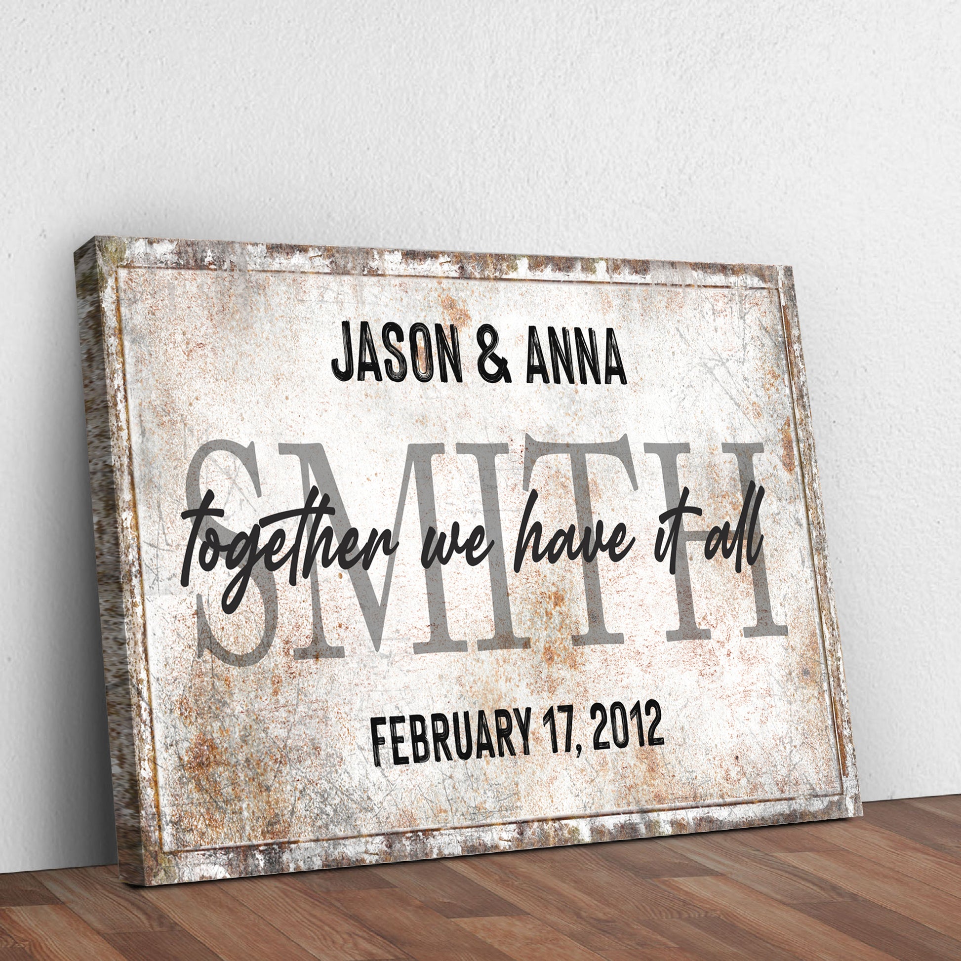 Together We Have It All Family Sign Style 2 - Image by Tailored Canvases