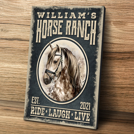 Family Horse Ranch Sign - Image by Tailored Canvases