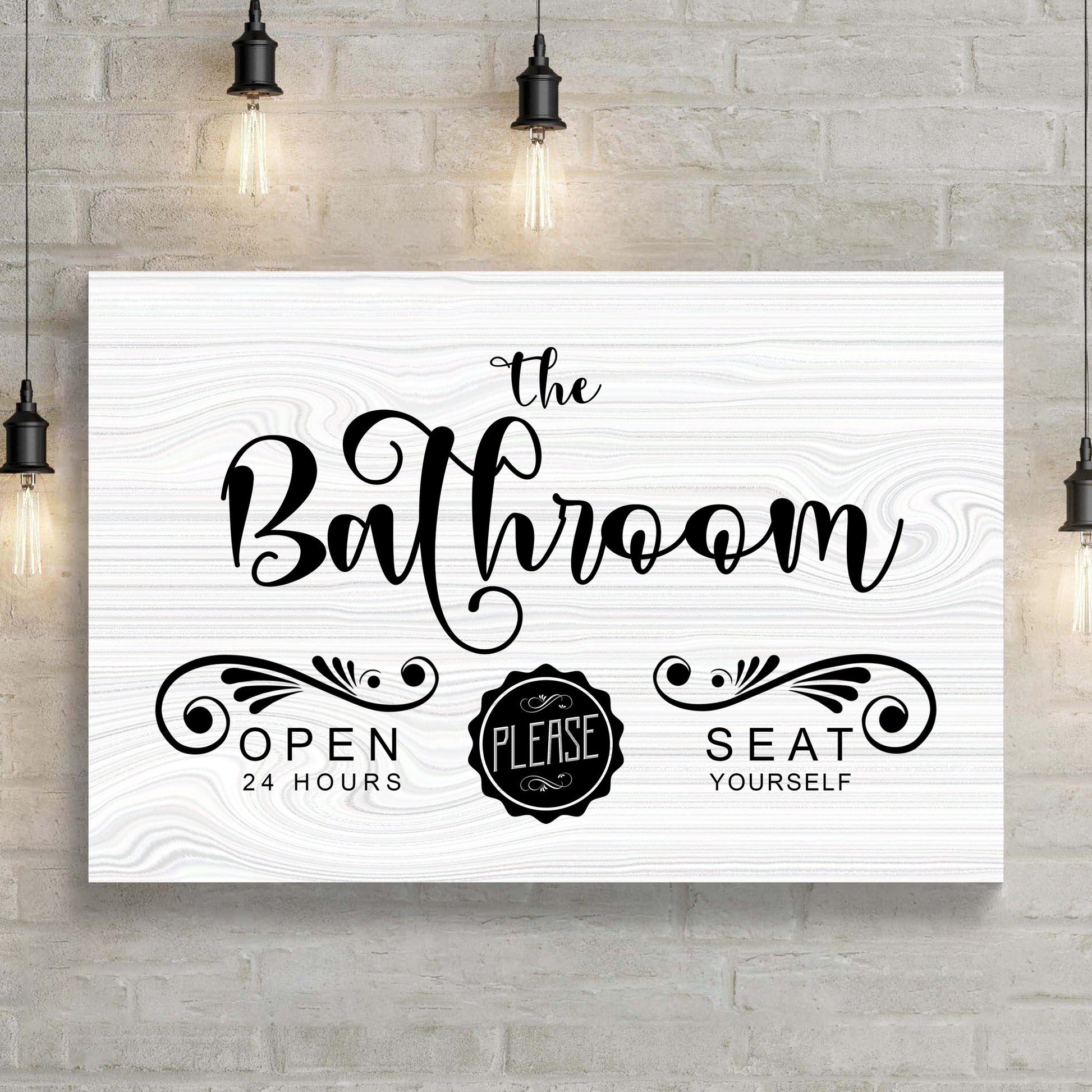 The Bathroom Sign II - Image by Tailored Canvases