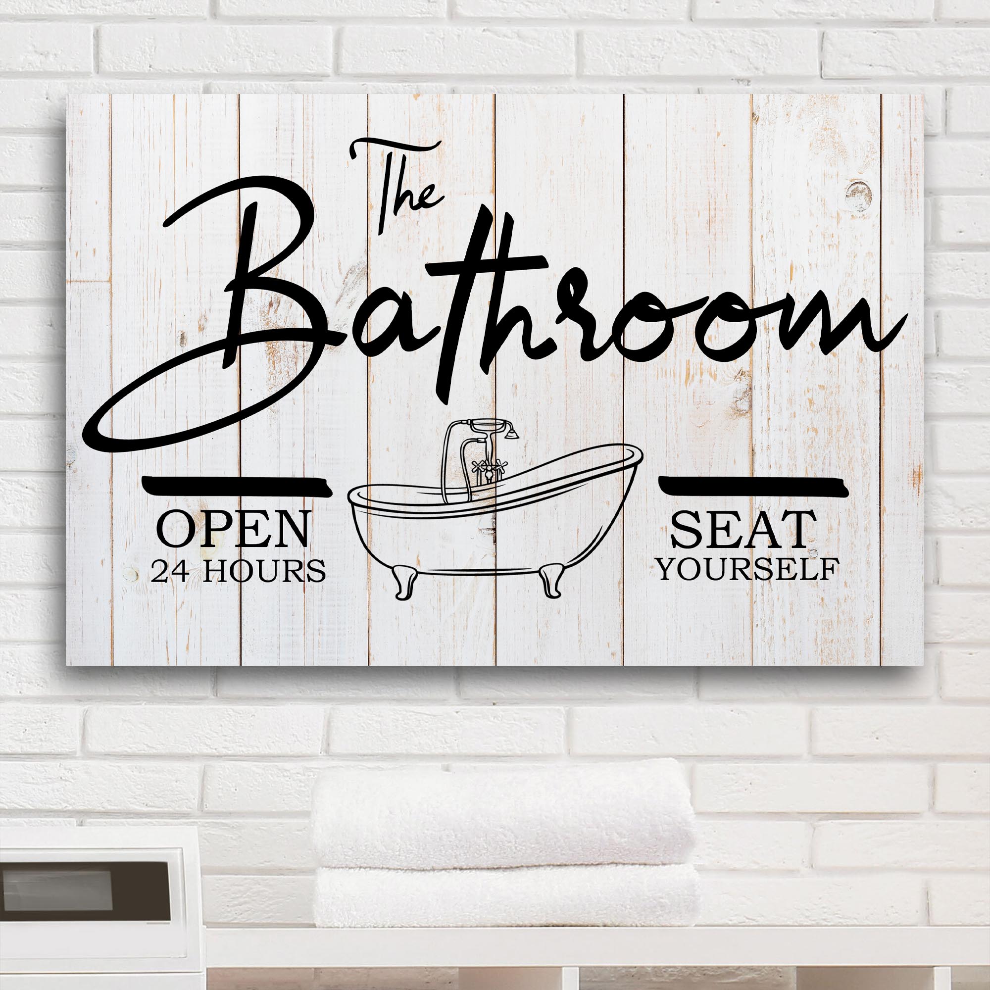 The Bathroom Sign – Tailored Canvases