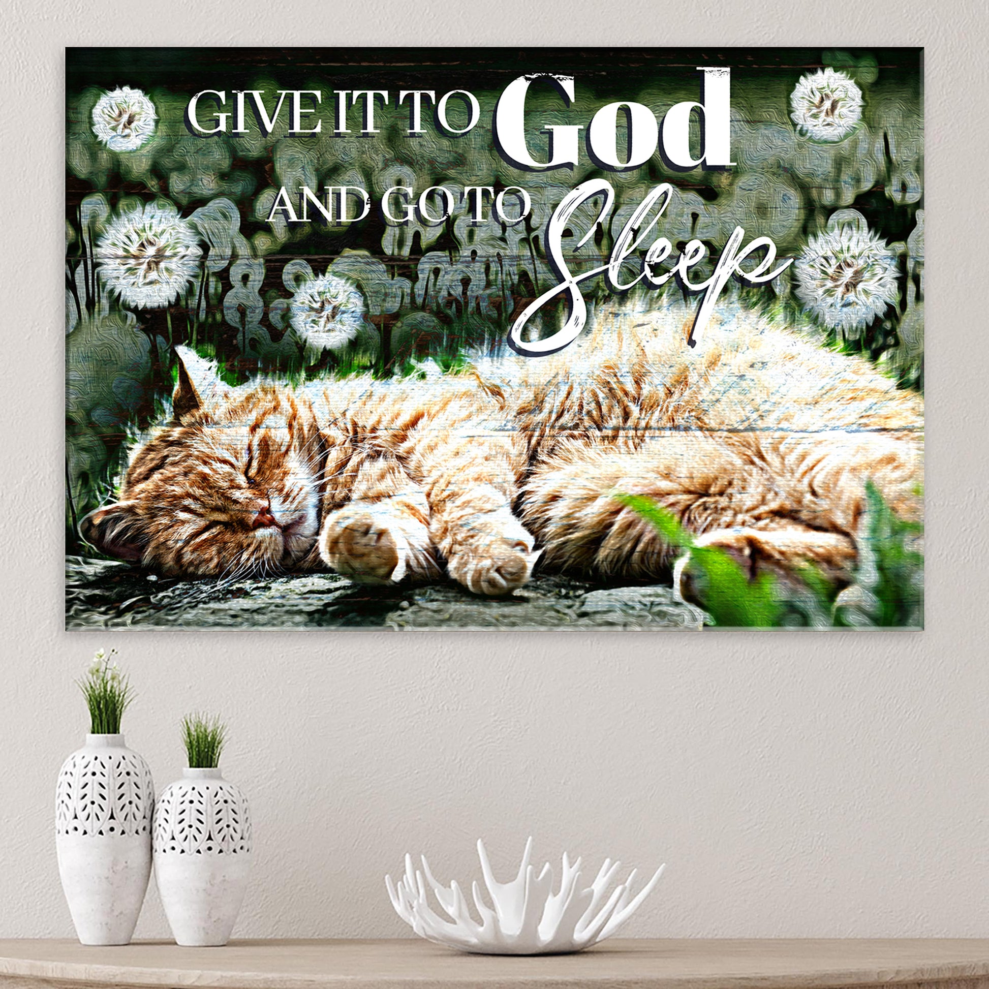 Give It To God And Go To Sleep Sign IV Style 1 - Image by Tailored Canvases