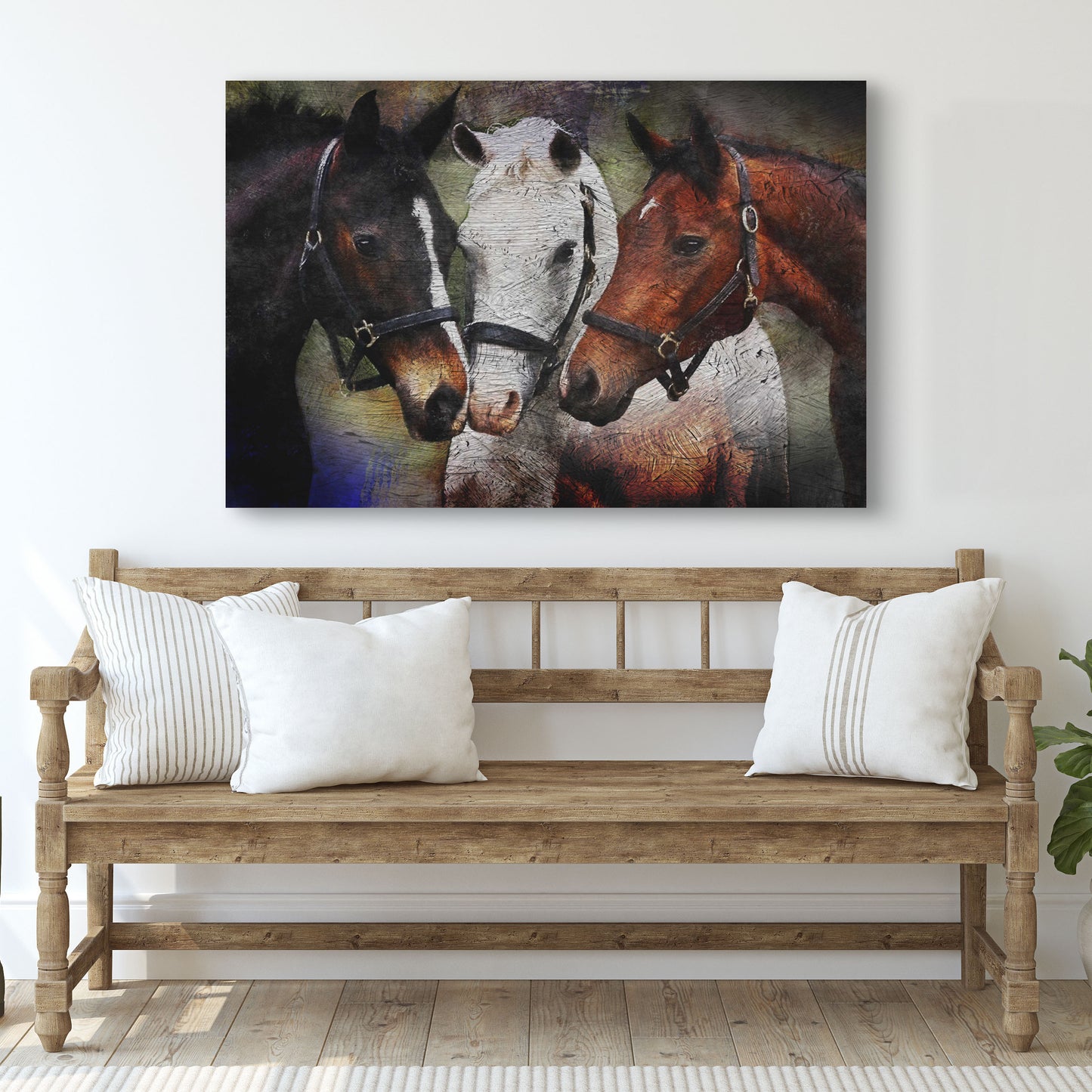 Abstract Modern Horse Canvas Wall Art Style 1 - Image by Tailored Canvases