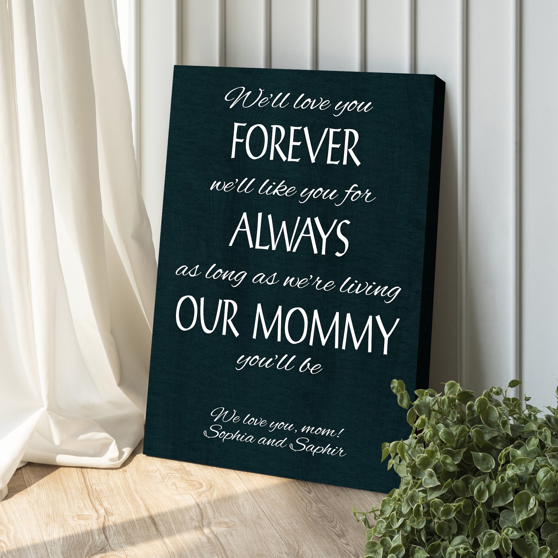 As Long As We're Living You'll Be Our Mommy Happy Mother's Day Sign Style 1 - Image by Tailored Canvases
