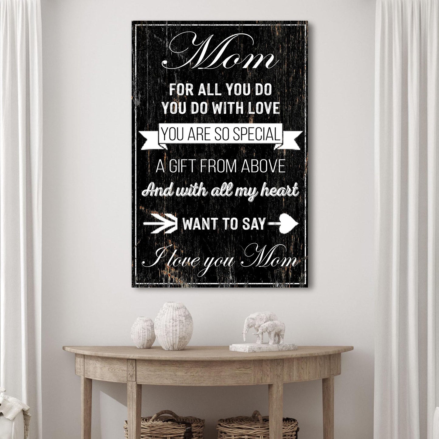 I Love You, Mom Sign Style 1 - Image by Tailored Canvases