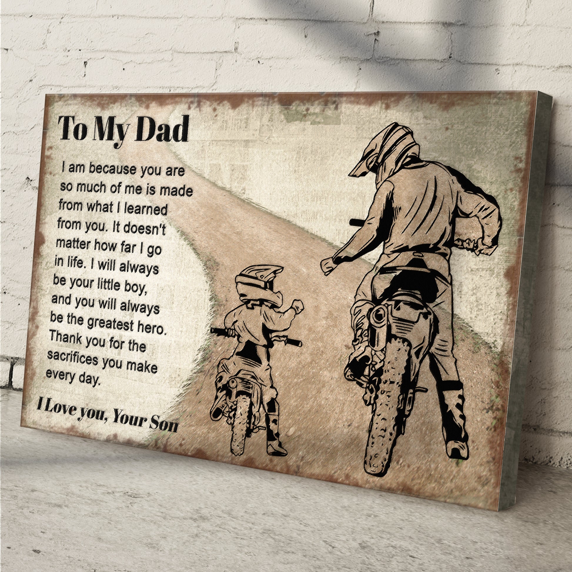 You Will Always Be The Greatest Hero Happy Father's Day Sign Style 1 - Image by Tailored Canvases