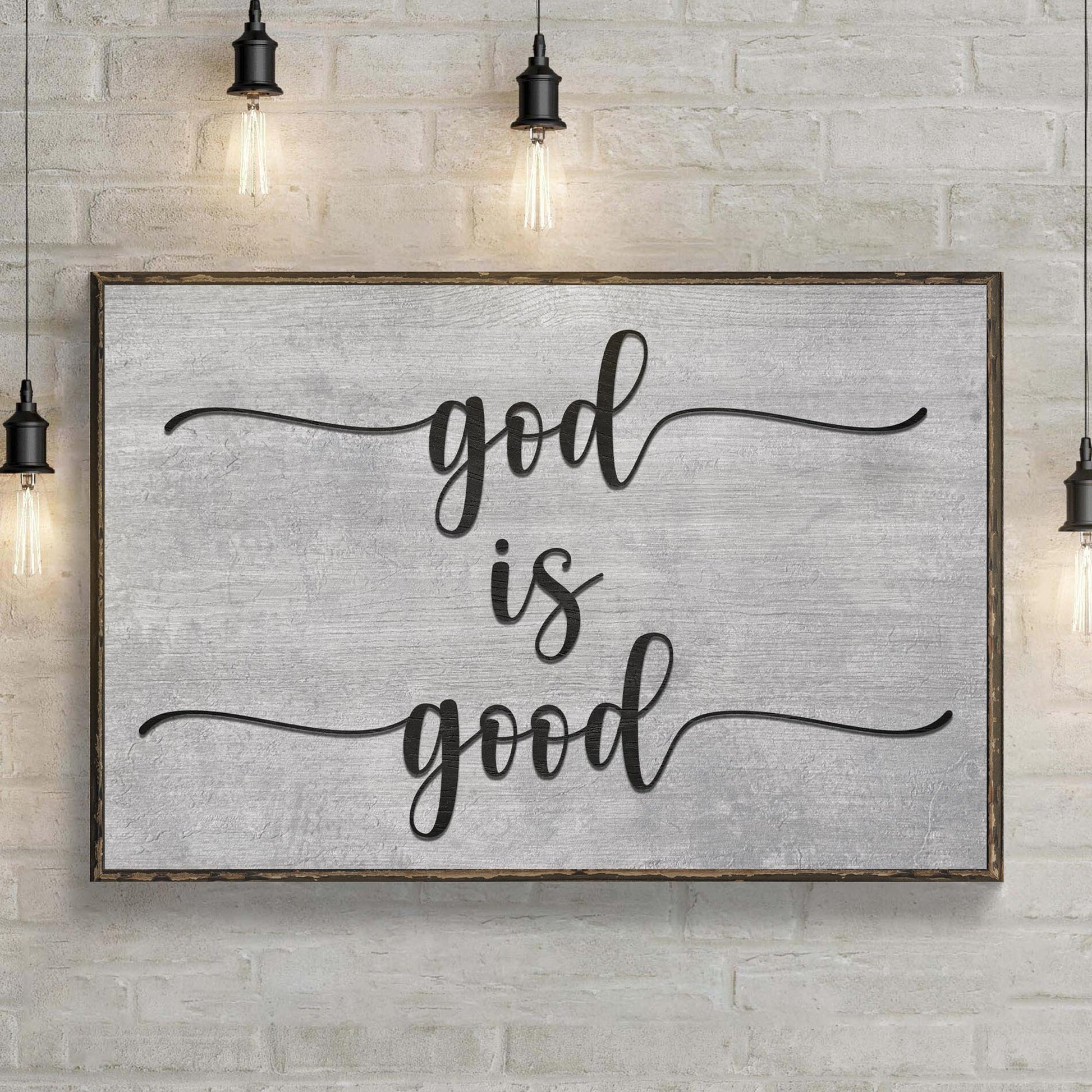 God Is Good Sign Style 1 - Image by Tailored Canvases