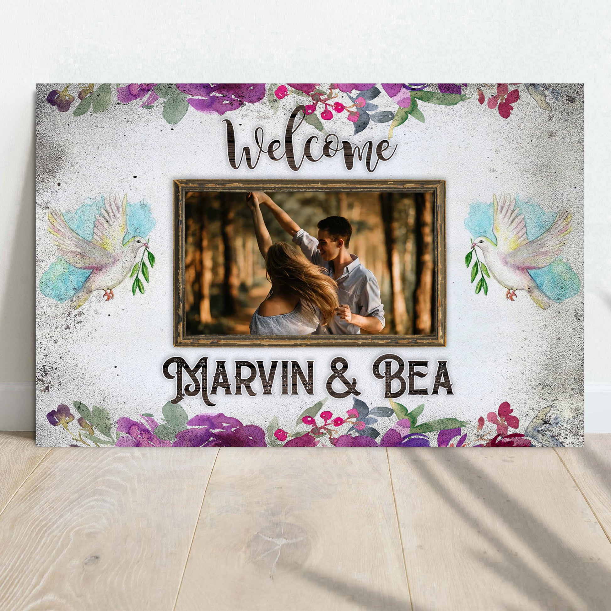 Welcome To Our Wedding Sign V Style 1 - Image by Tailored Canvases