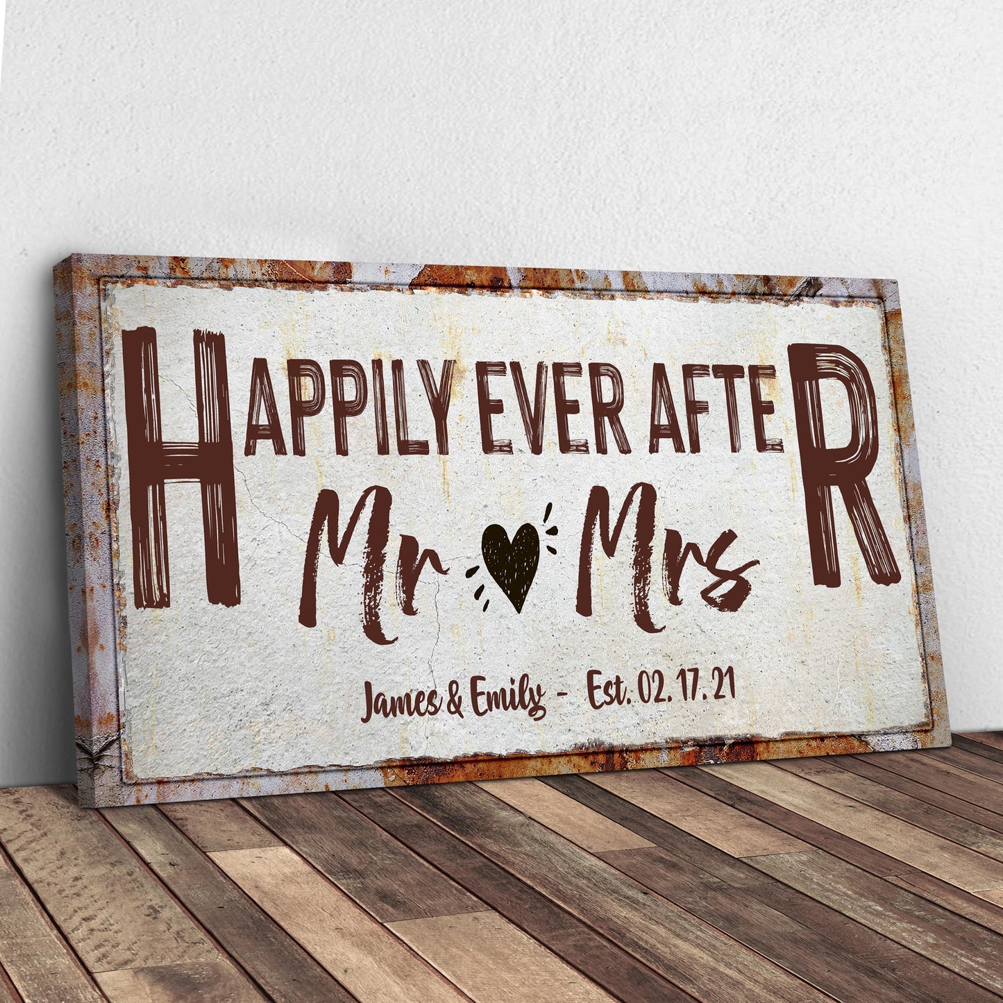 Happily Ever After Couple Sign V Style 3 - Image by Tailored Canvases