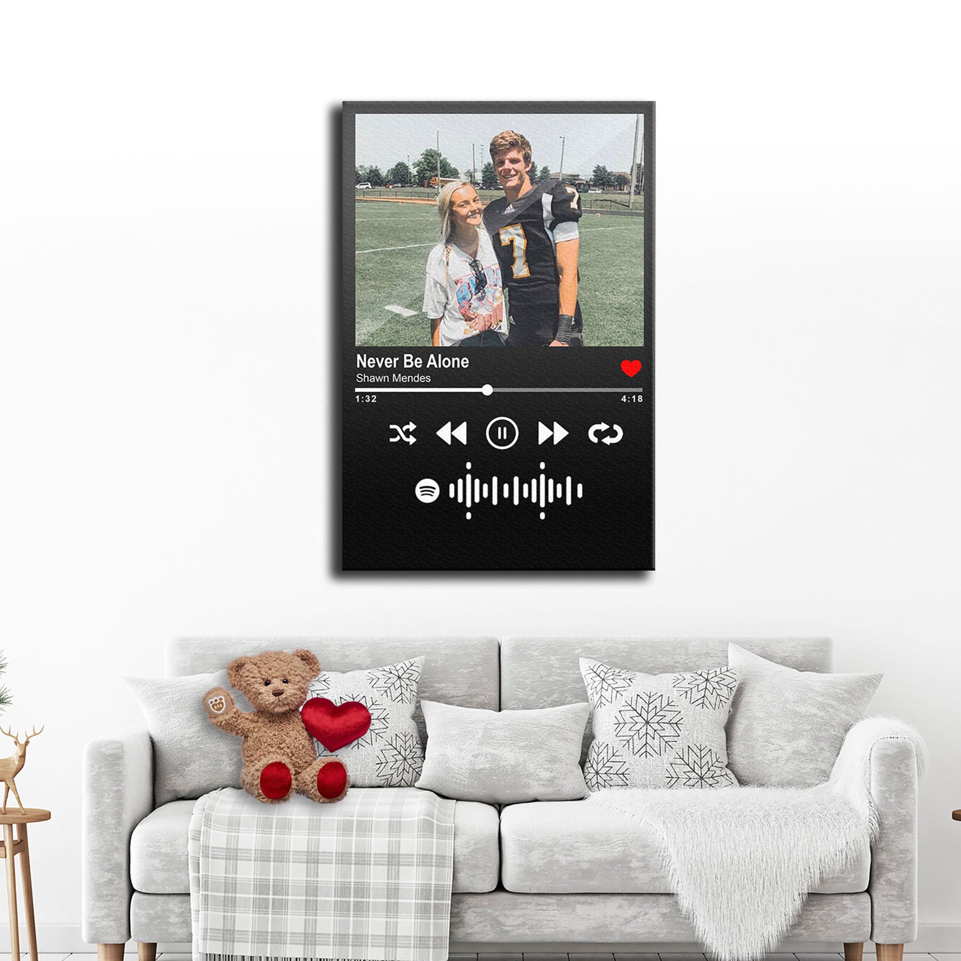 Spotify Couple Print Sign Style 1 - Image by Tailored Canvases