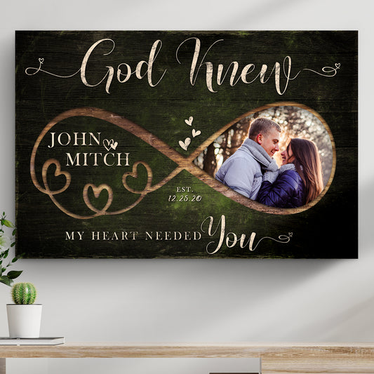 God Knew Couple Sign  - Image by Tailored Canvases