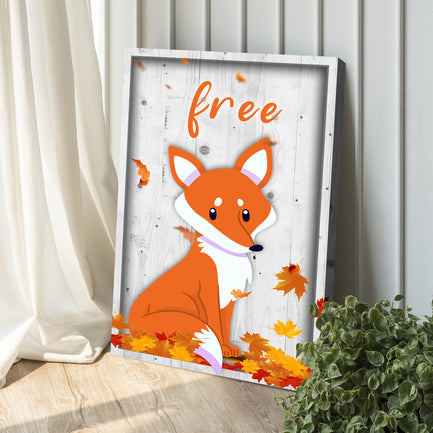 The Most Adorable Free Fox Sign - Image by Tailored Canvases