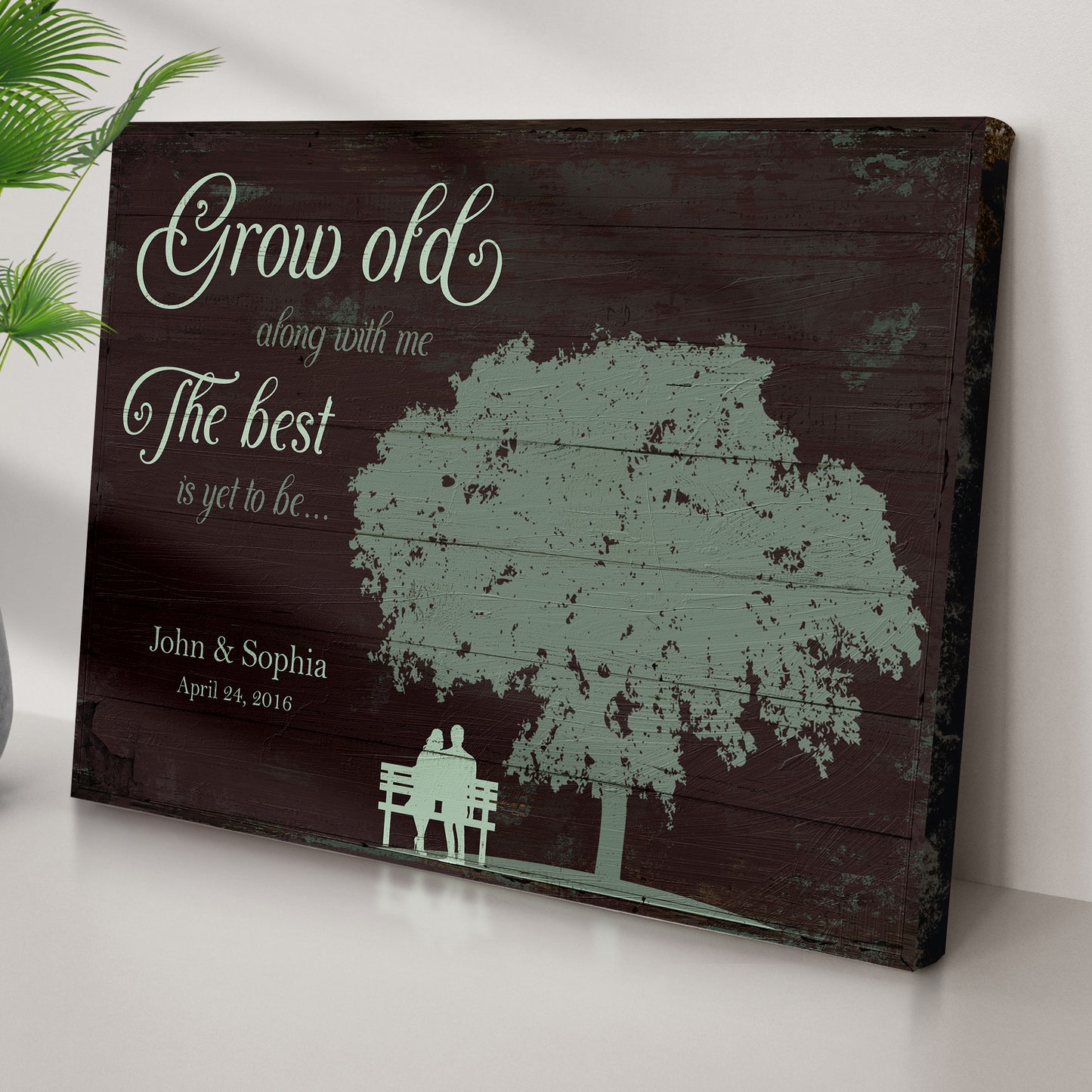 Grow Old Along With Me, The Best Is Yet To Be Sign Style 1 - Image by Tailored Canvases