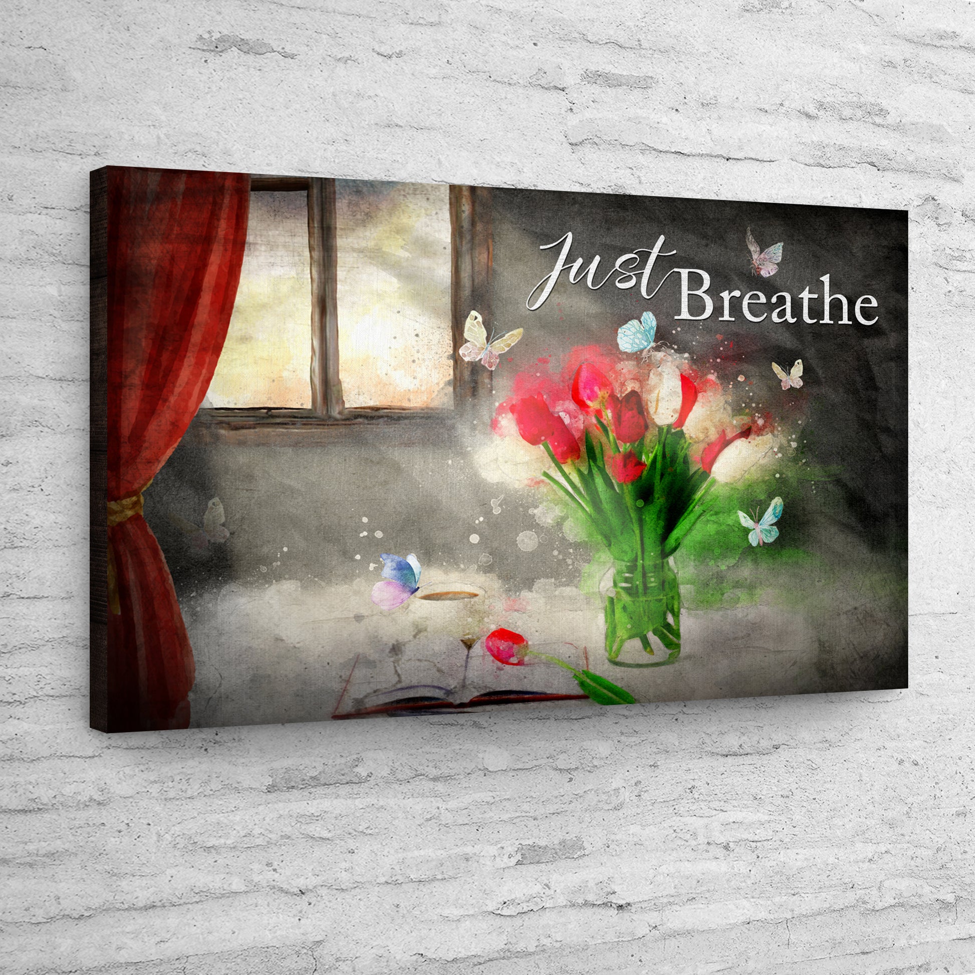 Just Breathe Sign VI Style 1 - Image by Tailored Canvases