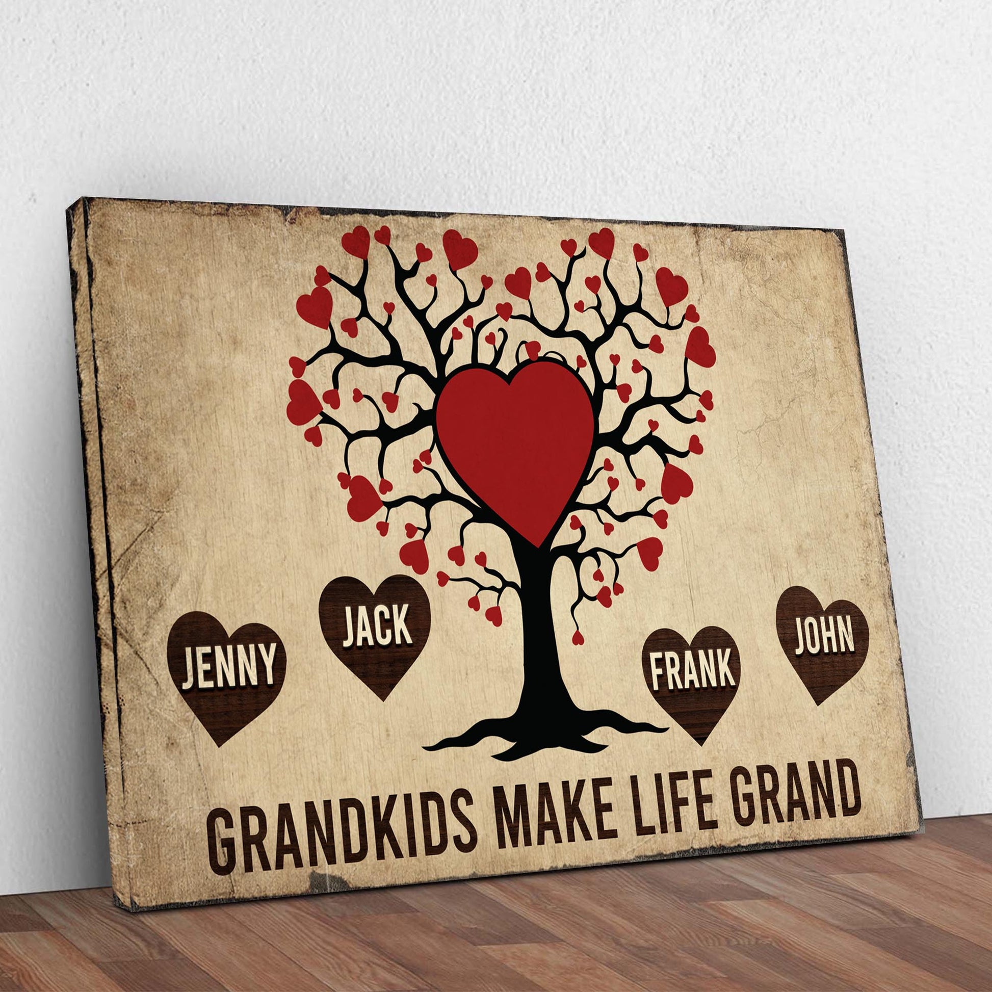 Grandkids Make Life Grand Sign Style 1 - Image by Tailored Canvases