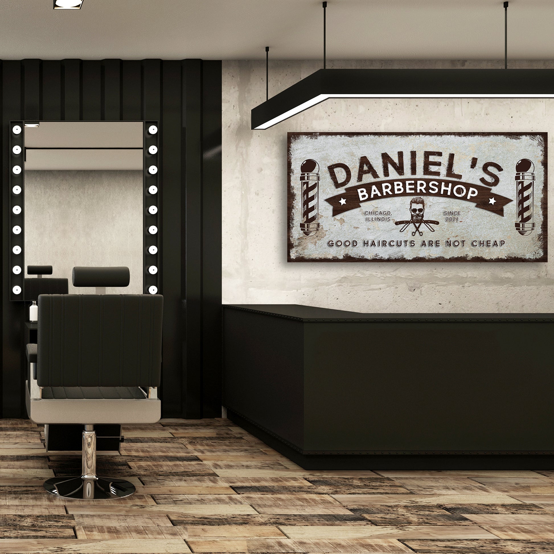 Barbershop Sign Style 1 - Image by Tailored Canvases