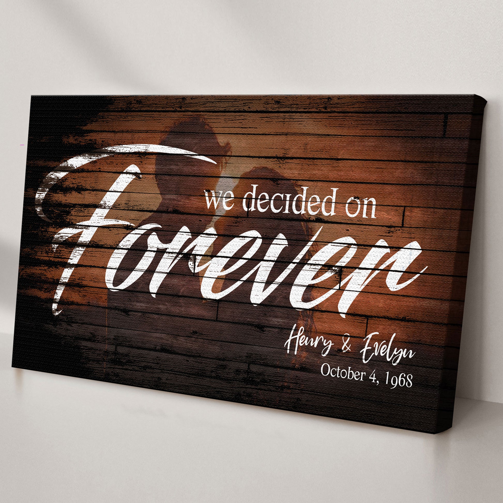 We Decided On Forever Couple Sign Style 2 - Image by Tailored Canvases
