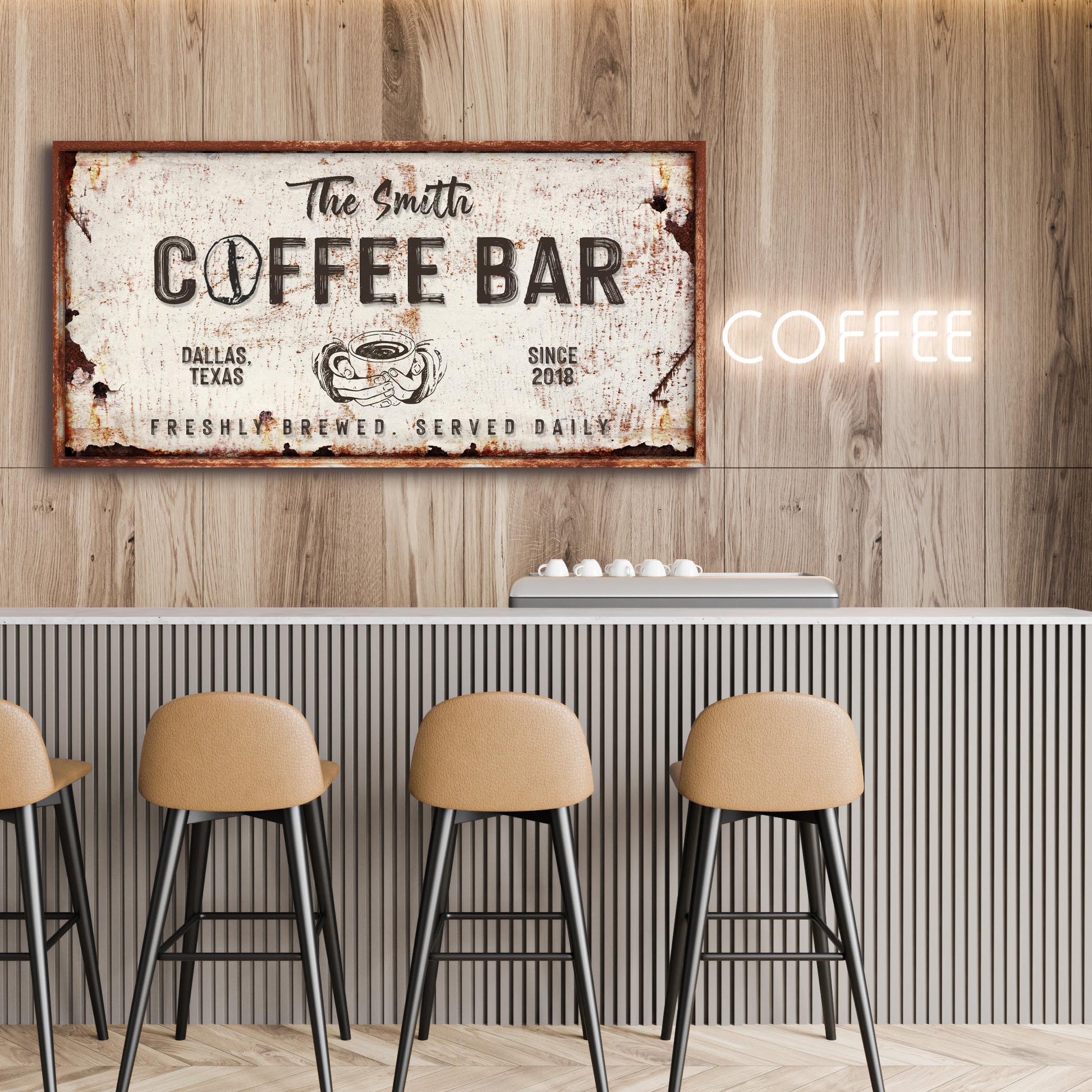 Coffee Bar Sign IV Style 1 - Image by Tailored Canvases 