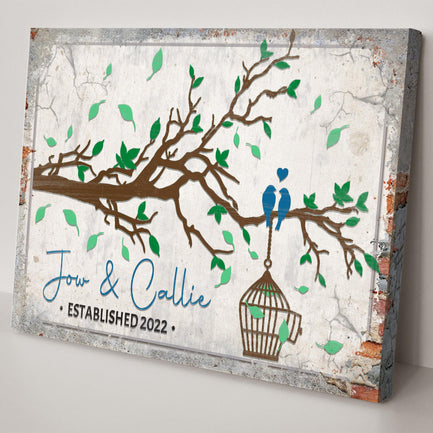 Love Birds Couple Sign - Image by Tailored Canvases