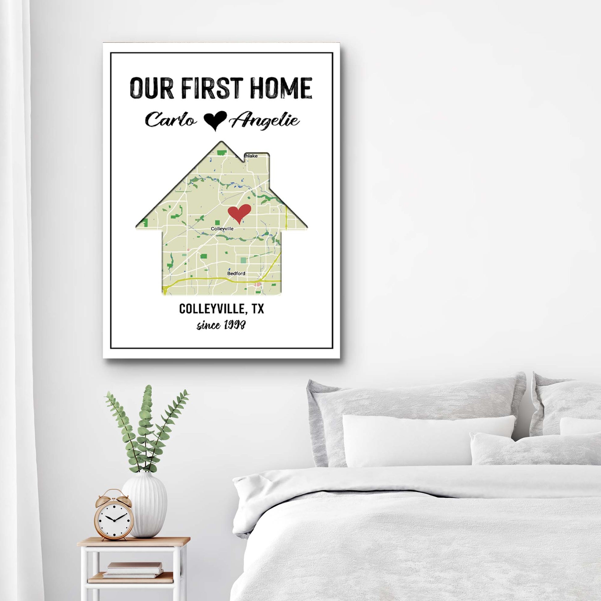 Home Map Sign II | Customizable Canvas Style 1 - Image by Tailored Canvases