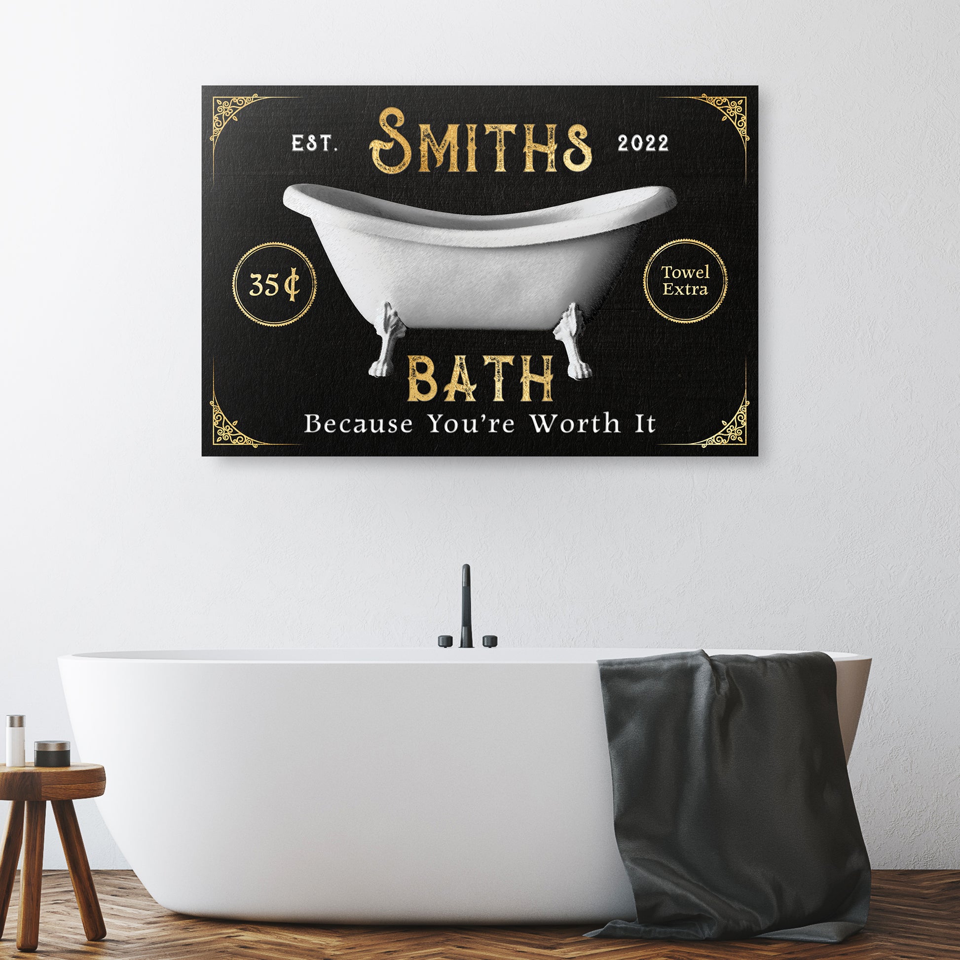 Family Bath Sign II - Image by Tailored Canvases