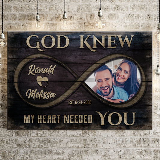 God Knew Couple Sign II  - Image by Tailored Canvases