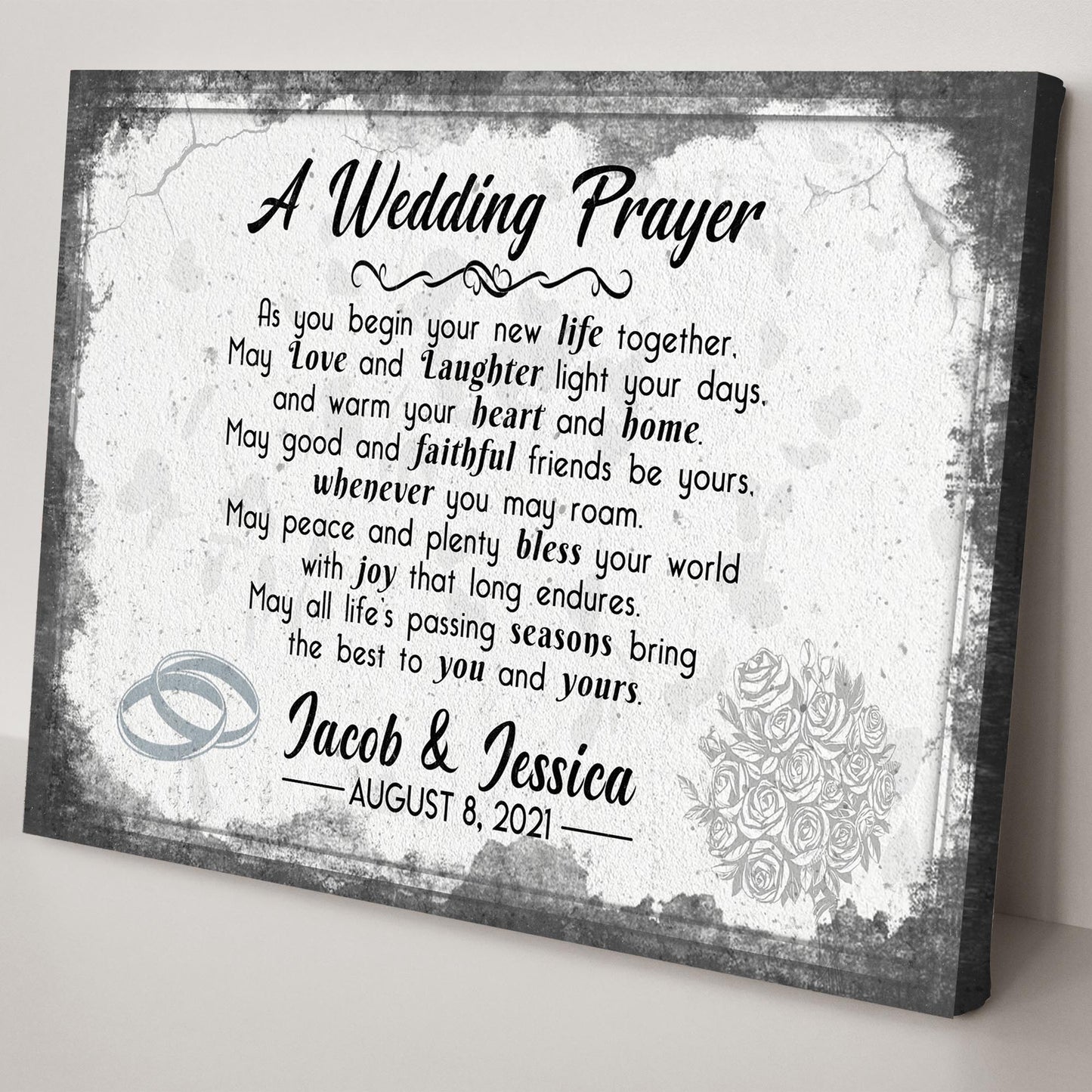 A Wedding Prayer Sign Style 1 - Image by Tailored Canvases