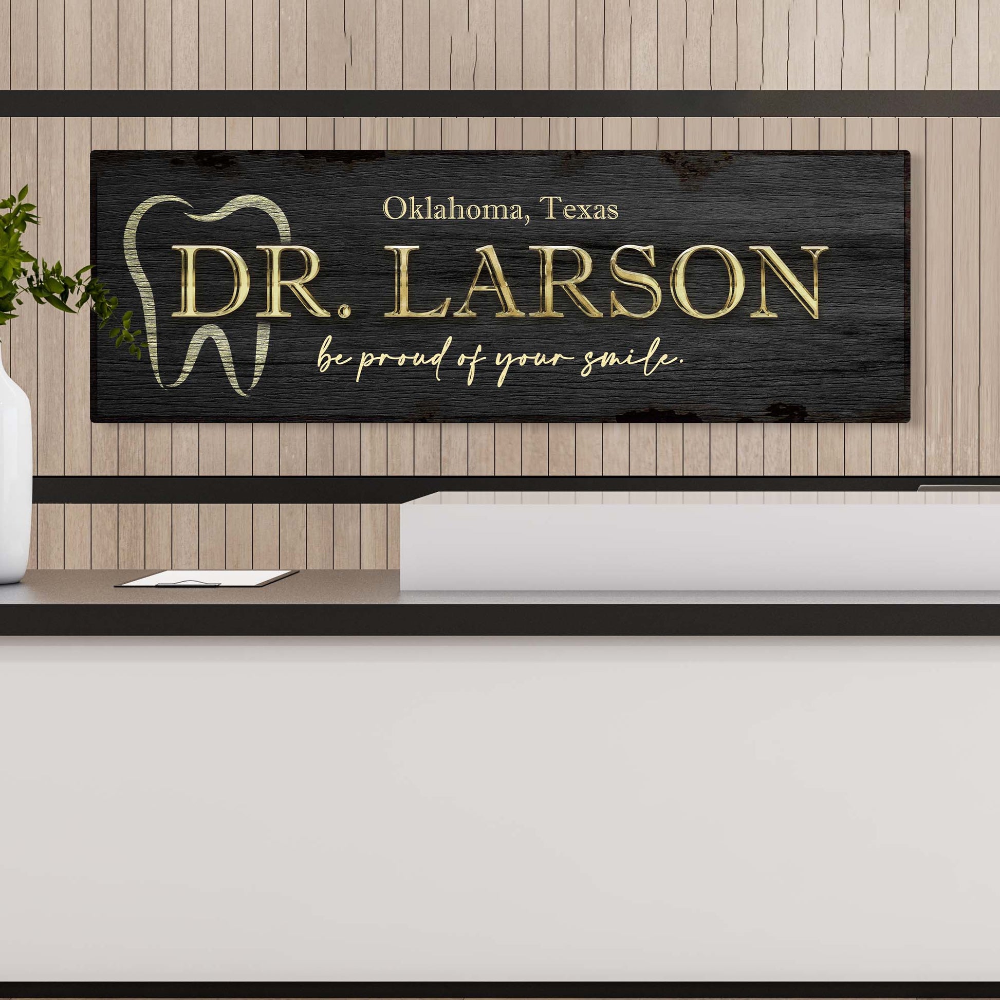 Dentist Name Sign Style 1 - Image by Tailored Canvases